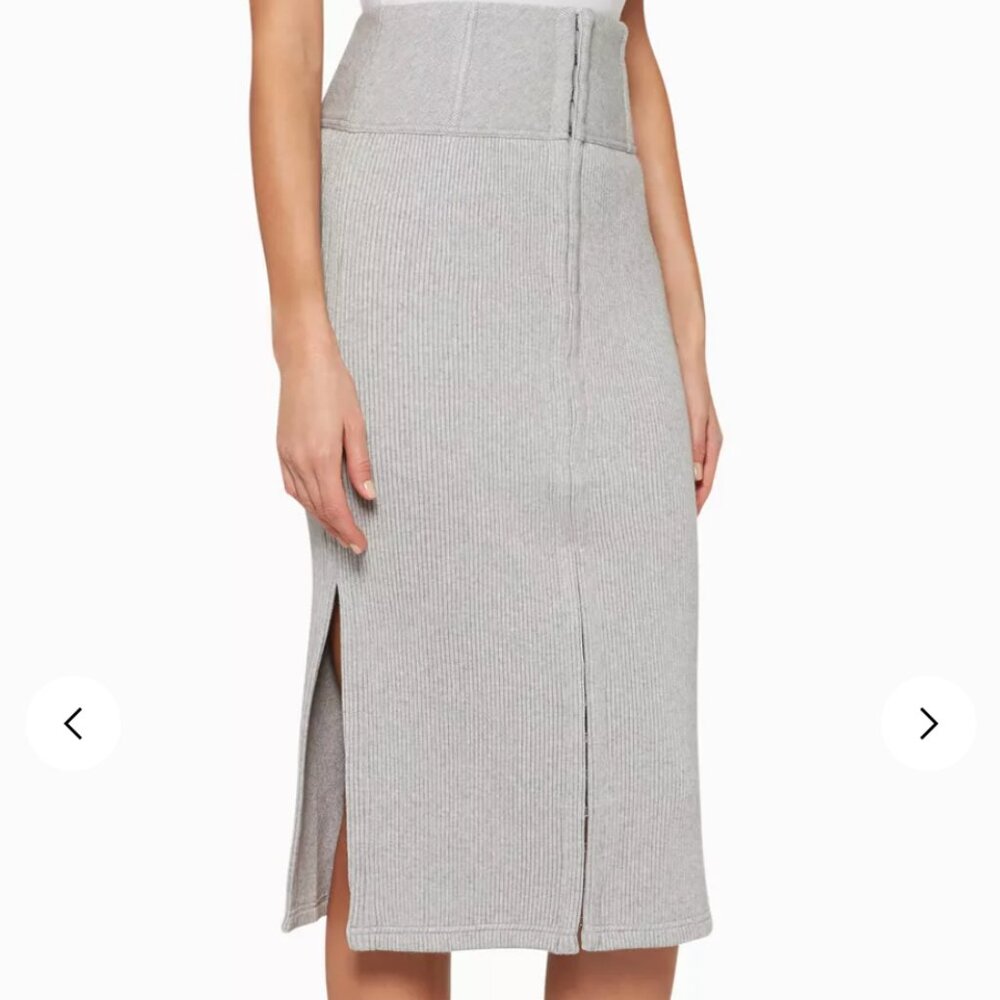 Jonathan Simkhai Hook & Eye Detail Knit Pencil Skirt (colour for sale is black*)